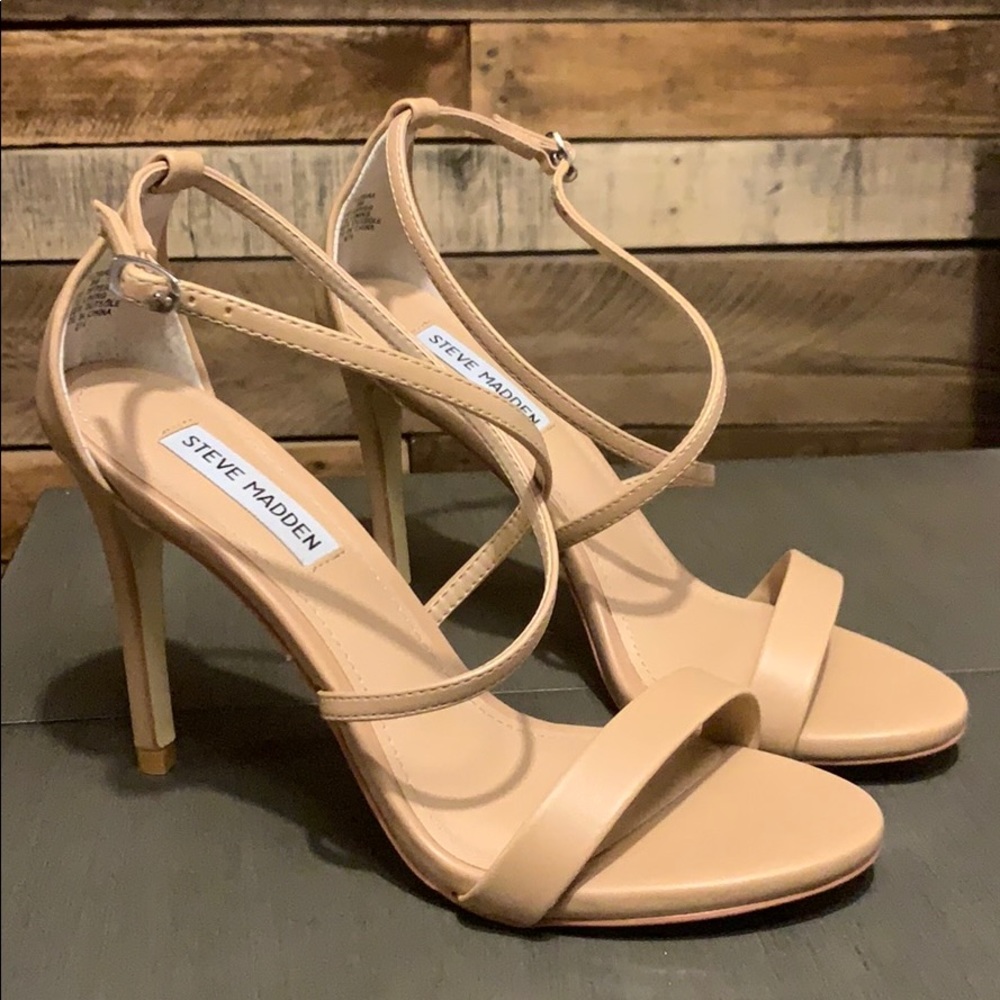 Steve Madden Nude Strappy Heels